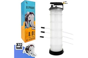 ZOOYL Oil Extractor Pump and Vacuum Fluid Extractor 8L Pneumatic/Manual Fluid Pump, Easy to Change Oil, Transmission Fluid Pump, Fluid extractor automotive, Evacuates Fluids Through The Dipstick Tube.
