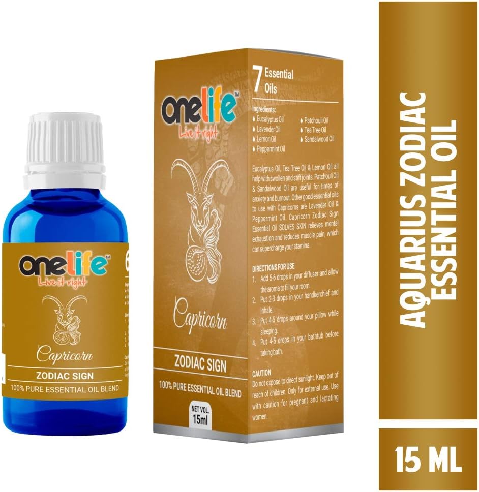 Onelife Capricorn Zodiac Sign oil 100% Pure Essential Oil for Aromatherapy, Massage & Aroma Diffusers for Joint & Health