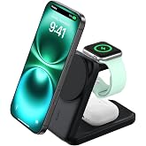 Belkin Qi2.2 25W Wireless 3 in 1 Foldable Fast Charging Station for iPhone | Fast Charigng, MagSafe Compatible, iPhone 17/16/