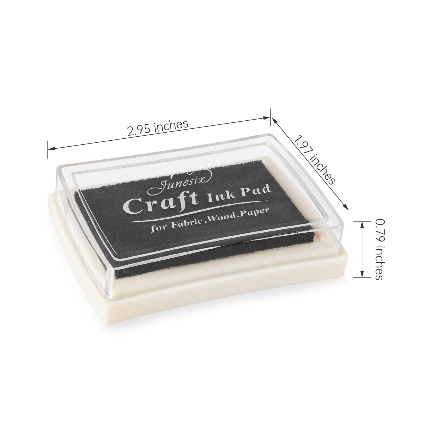 Black Ink Pad Finger Washable Kids Stamp Ink Pad for Rubber Stamps Paper Scrapbooking