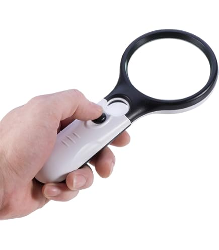 Loupe De Poche Grossissement X5 Avec Lentille Verre Optique 50mm - Design Compact En Métal Pour Lecture Et Inspection - 9