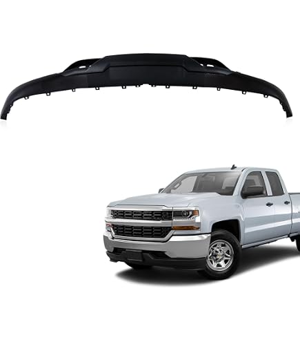 Front Bumper Lower Valance + Summit White Skid Plate For 2016-2019 Silverado 1500 Z71