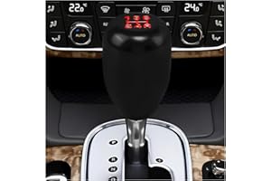 JUSTTOP Gear Shift Knob, 5 Speed Manual Gear Stick Shift Knob with 8/10/12mm Adapters, Aluminium Transmission Gear Shift Knob