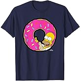 The Simpsons Homer Pink Frosted Sprinkled Donut T-Shirt