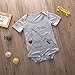 Baby Boys Girls Summer Short Sleeve I hooked Daddy’s heart Print Bodysuit