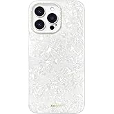 SCORPIFY for iPhone 16 Pro Case [Compatible with MagSafe] with White Pearl Design, Cute Clear Magnetic Phone Cover for Women Girls and Men, Slim Bumper with Mother of Pearl Shell Pattern