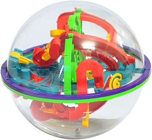 Amazon Xieccx 球形迷路玩具 難解な障害が100通り ギフトに最適なマジックパズルゲーム 一人遊び用 6才児向き パズル おもちゃ