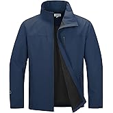 Outdoor Ventures Men's Lightweight Jackets Waterproof Rain Shell Jackets with Velvet Lined Windbreaker for Outdoor Sports