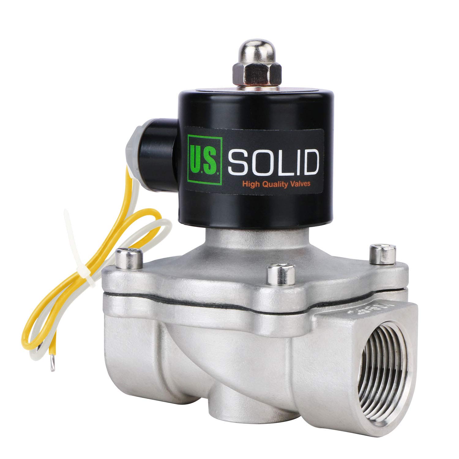 1" Stainless Steel Electric Solenoid Valve 220V AC G Thread Normally Closed VITON from U.S. SOLID