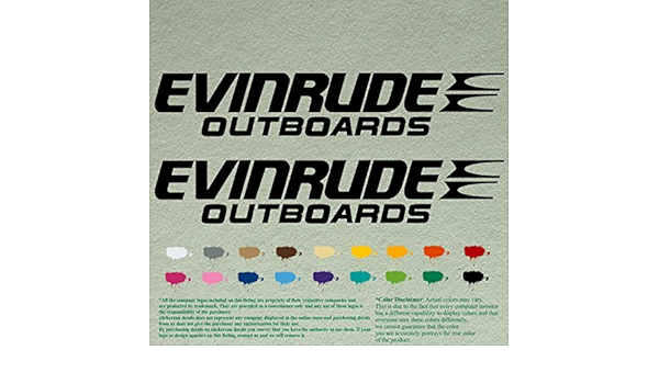 Stickerzon Decals Par de Evinrude outboards Adhesivos ...