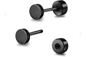 TitanHeart Hypoallergenic Titanium Screw Back Flat Back Dot Stud Earrings 3mm-5mm Simple Classic Helix Tragus Cartilage Earlo