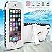 Iphone 6 Plus Waterproof Case, Caka Full-Body Underwater Waterproof Shockproof Dirtproof Durable Full Sealed Protection Case Cover With Kickstand For Apple Iphone 6 Plus 5.5 Inch Case (White)
