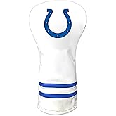 Team Golf NFL Indianapolis Colts White Vintage Driver Head Cover White Vintage Driver Golf Club Headcover, Form Fitting Design, Retro Design & Superb Quality
