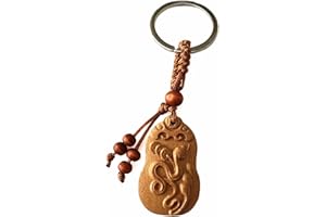 Betterdecor Feng shui Chinese Zodiac Snake Horoscope Birth Animal Key Ring Key Chain for success and wealth luck