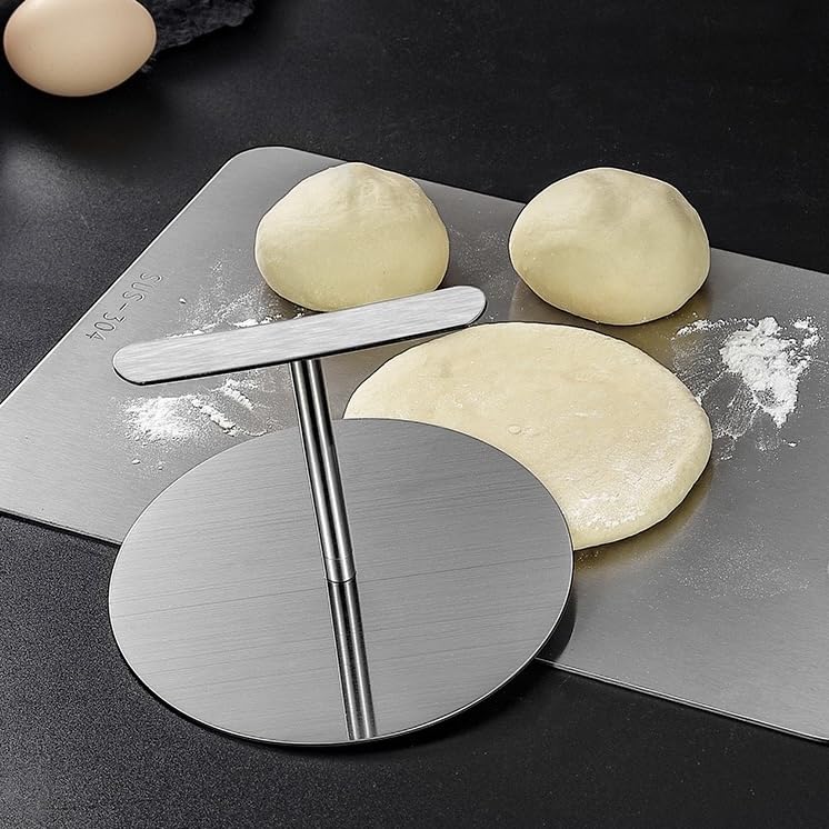 Simple Tortilla Press Maker - 7 Inch Stainless Steel Multi-Functional Dough Press Quesadilla Maker, Roti Maker for Making Flour, Corn, Gluten-Free Tortillas