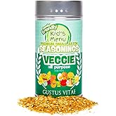 Kid’s Menu: Veggie - All Purpose Gourmet Seasoning | Hand Made Spice Blend | All Natural | Not Spicy | No MSG | Lower Sodium | Non GMO | Fun, Savory, Mild Flavor Seasoning | Picky Eater Approved | Great for Ages 4–11 | Quick & Easy | Family Friendly | Small Batch | Made in USA | Gustus Vitae
