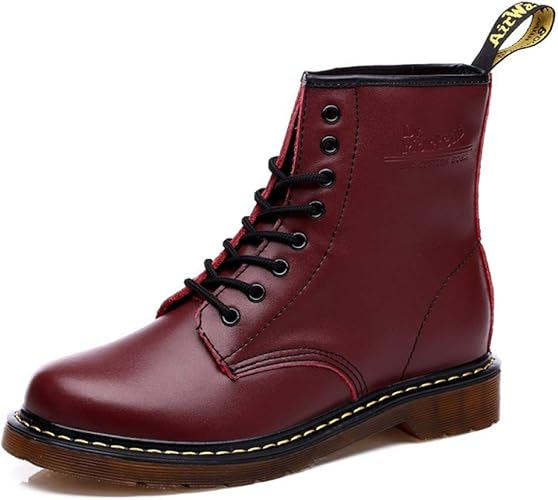 Amazon Yun Lun マーティンブーツ メンズマーティンブーツ ハイカットレースアップシューズ 作業靴 耐油 防寒 おしゃれ カジュアル イングランド風 綿靴 通勤 秋冬 ワインレッド 24 5cm Yun Lun ブーツ