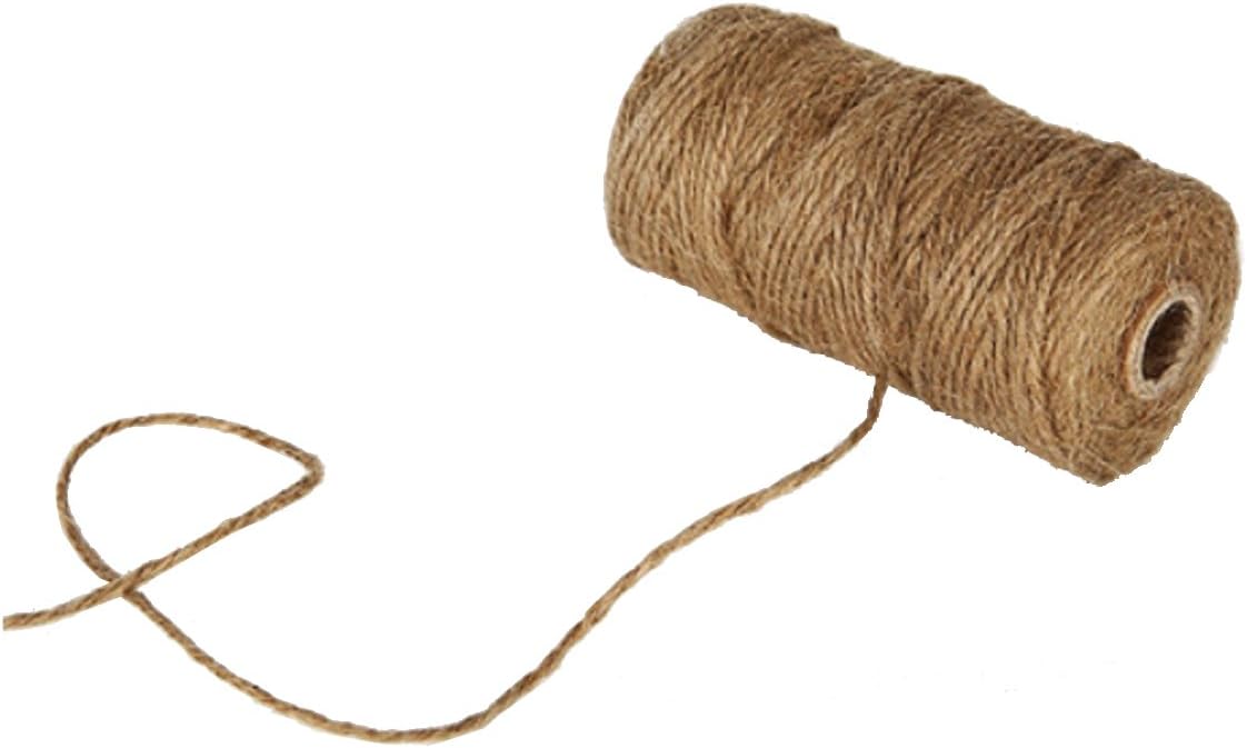 KINGLAKE 328 Feet Natural Jute Twine Best Arts Crafts Gift Twine Christmas Twine Durable Packing String : Office Products