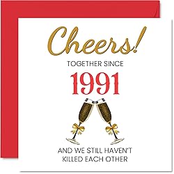 Funny 34th Anniversary Card for Husband Wife