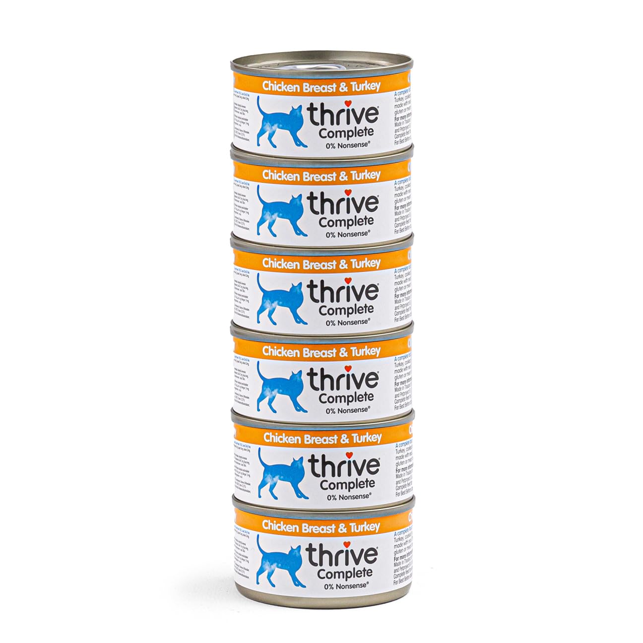 Thrive Cat Food Complete Chicken and Turkey, Pack of 6, 75 g