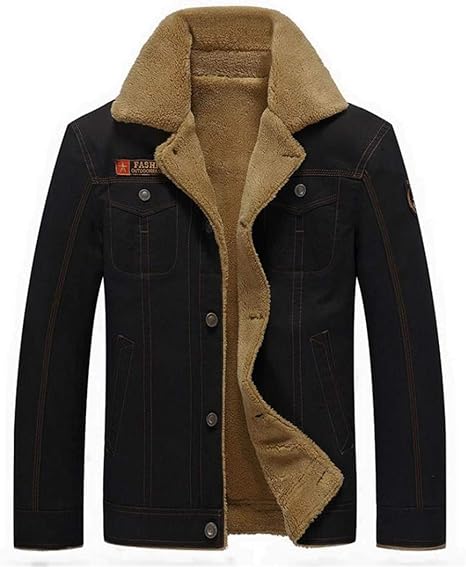 Amazon チューカー メンズ ブルゾン ジャケット 厚手 裏起毛 ジャンパー 前ボタン 胸ポケット スタジャン 防寒ジャケット 長袖 アウター スプリングコート スリム 着痩せ Bf風 コート ジャケット 通販