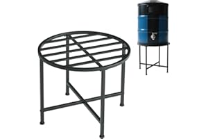 LLNYFL Rain Barrel Stand Heavy-Duty Stainless Steel- Supports 45/50/55 Gallon Plastic Barrels, Outdoor Weatherproof, Rust-Proof, 1200lb Load Capacity