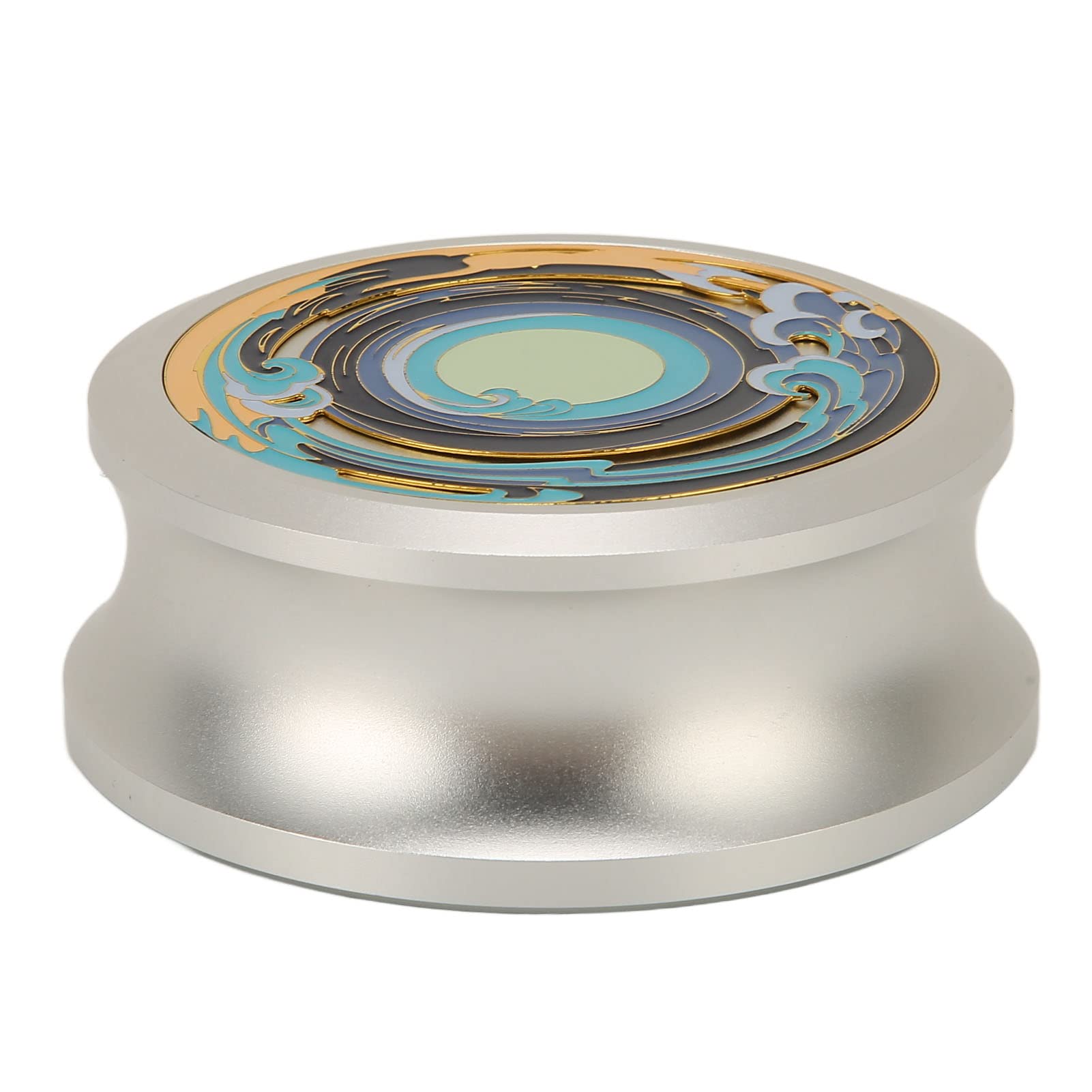 RYSH LP record stabilizer, turntable weight clamp Silver