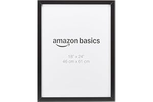 Amazon Basics Wood Poster Rectangular Frame, 18" x 24", Black