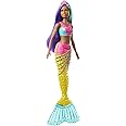 Barbie Dreamtopia Mermaid Doll, 12-inch, Teal and Purple Hair, with Tiara, Gift for 3 to 7 Year Olds