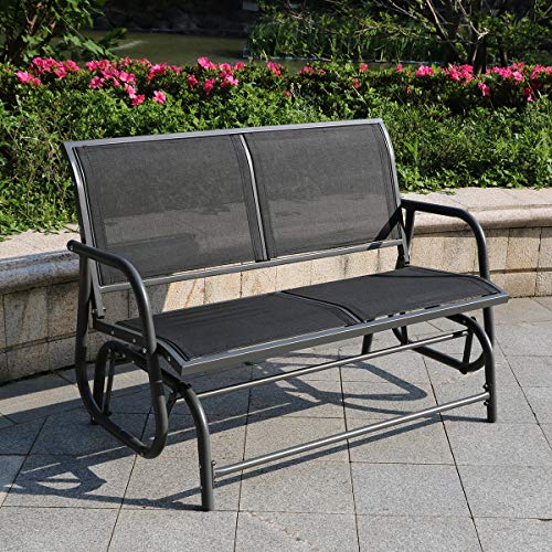 image for Yardeen Outdoor Swing Glider Chair Patio Loveseat Rocking Bench Seatin