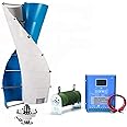 3KW Wind Turbine Generator Kit - 24v to 120v Vertical Axis Wind Turbine - Maglev Breeze Start - Three Phase Generator - Color: 48v