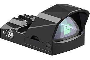 VOTATU PMD504-G Micro Green Dot Sight with RMR Cut-Multiple Reticle 2 MOA Dot and 62 MOA Circle Shake Awake Reflex Sight with Picatinny Mount Adapter