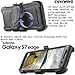 COVRWARE Galaxy S7 Edge Case, [Iron Tank] w/ [Full-Coverage Screen Protector] Heavy Duty Full-Body Rugged Holster Armor [Brushed Metal Texture] Case [Belt Clip][Kickstand], Black