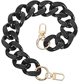 Hpmjz 15.7inch Acrylic Purse Chains Replacement Handbag Strap Chain Straps Fashionable Purse Chains Handles for DIY Crafts