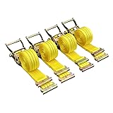 4 Pack E-Track Ratchet Straps 2" x15' 4400LB Tie Down