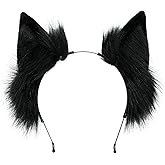Faylay Wolf/Fox/Cat Ear Cosplay Headwear Women Accessories Handmade Hairband Furry Ear Faux Fur Headband