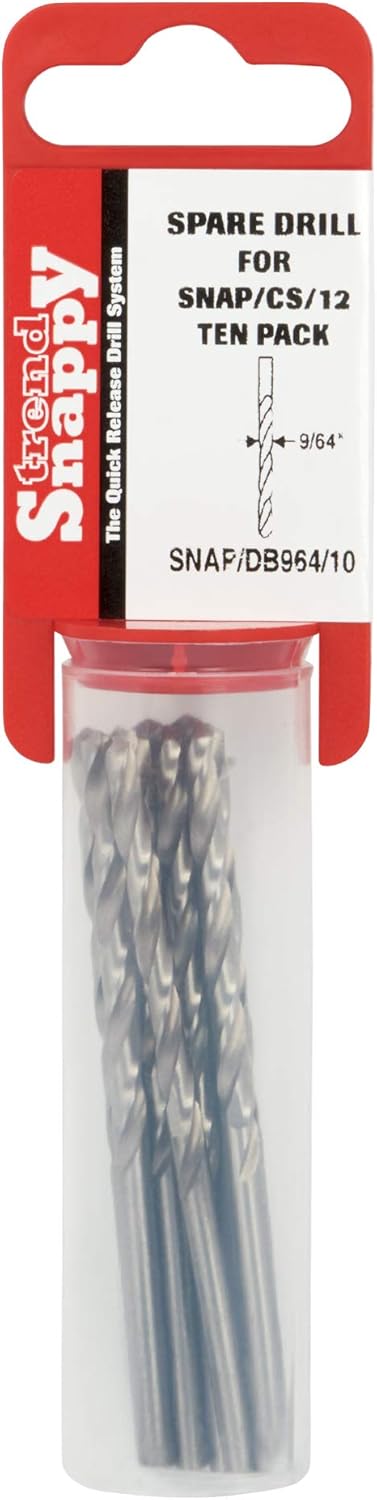 Trend Snappy 3.5mm HSS Drill Bits for Countersinks & Counterbores, Pack of 10, Quick Release Compatible, SNAP/DB964/10 - Image 4