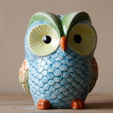 Amazon 園山細工産業 ふくろう貯金箱 貯金箱 おもしろ おしゃれ