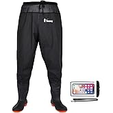 Waterproof Fishing Waist Waders Pants with Boots for Men and Women for Fishing Hunting outdoors