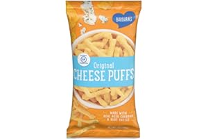 Barbara's Bakery Original Cheese Puffs, Cheddar Puff Kids Snack Made With Real Aged Cheddar and Blue Cheese, Gluten Free Snack, 7 OZ Bag