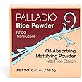 Palladio Rice Powder, Translucent, Loose Setting Powder, Absorbs Oil, Leaves Face Looking and Feeling Smooth, Helps Makeup Last Longer For a Flawless, Fresh Look