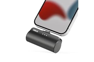 iWALK Mini Portable Charger for iPhone with Built in Cable, 3350mAh Ultra-Compact Power Bank Small Battery Pack Charger Compatible with iPhone 14/13/13 Pro/12/12 Pro/11/XR/XS/X/8/7/6,Black