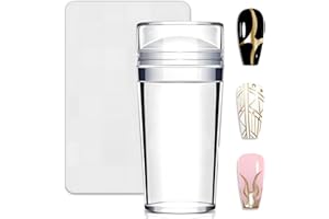 QIVORIMITH French Tip Tool,Nail Art Stamper Kit for DIY together,Home Manicure Starter Tool Salon(2 PCS)