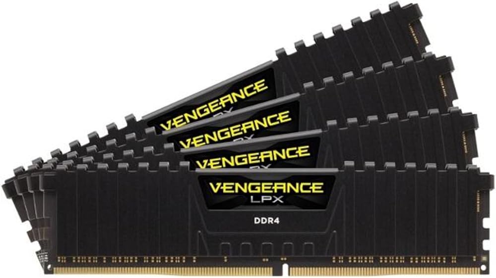 Corsair Vengeance LPX 64GB (4 x 16GB) DDR4 2400 C14 Memory Kit Black