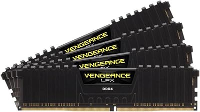 Corsair Vengeance LPX 64GB (4 x 16GB) DDR4 2400 C14 Memory Kit Black