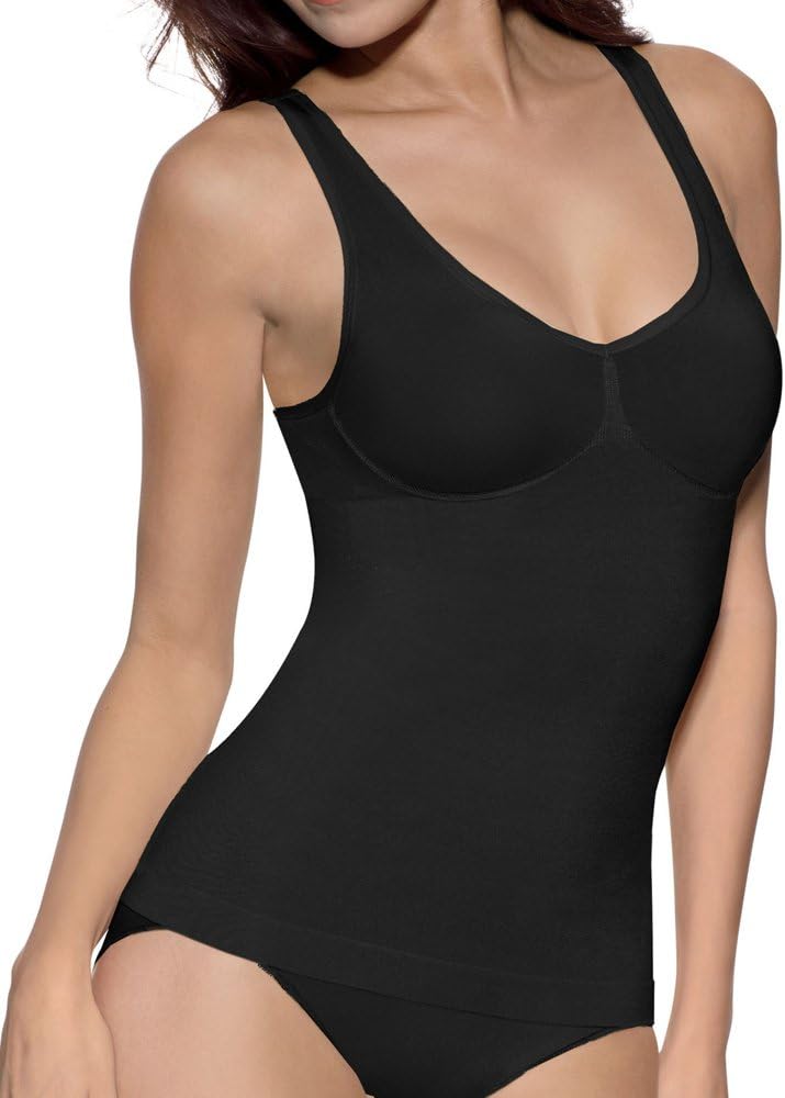Control Vest Cami Seamless Shapewear Tummy Slimming Body Shaper [BLACK XL]