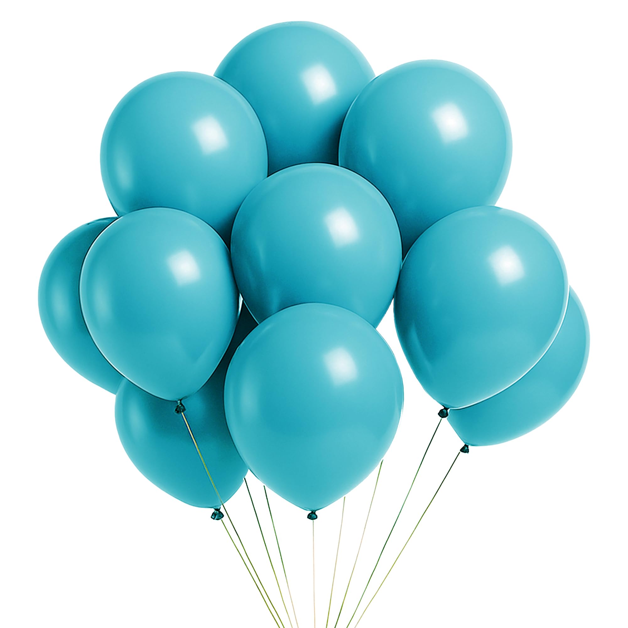 Trimming Shop 10 Inch Premium Latex Balloons, Thick Strong Fern Green Party Balloons for Birthday Decorations, Wedding, Baby Shower, Balloon Arch, Garland, Helium or Air Use, 100pcs