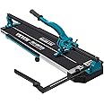 VEVOR Tile Cutter, 24 Inch Manual Tile Cutter, Tile Cutter Tools w/Single Rail Double Brackets, 3/5 in Cap w/Precise Laser Gu