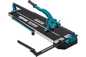 VEVOR Tile Cutter, 24 Inch Manual Tile Cutter, Tile Cutter Tools w/Single Rail Double Brackets, 3/5 in Cap w/Precise Laser Gu