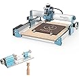 Genmitsu 4040 Reno CNC Router Milling Machine + 4th Axis Rotary Module Kit with Planetary Geared Stepper Motor, 4 Jaw Chuck